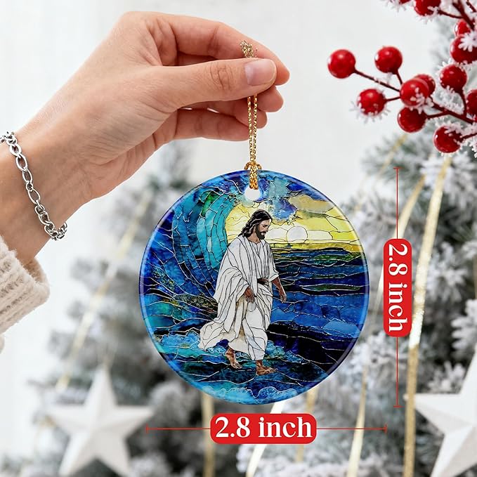 Jesus Christ Ornament, Christmas Ornaments, Christmas Tree Decorations | Christian Home Decor, Religious Decor Gifts for Christians, Religious Gifts, Gift Exchange & Gift Idea, Giftbox Included