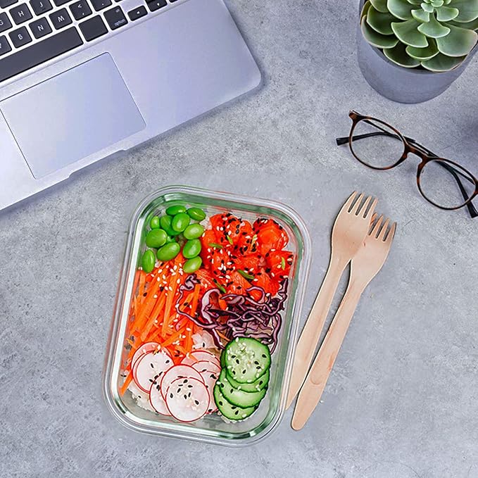 24 Pieces Glass Food Storage Containers Set,Glass Meal Prep Containers-Stackable Airtight Glass Storage Containers with lids,Freezer, Microwave, Oven Safe,Blue