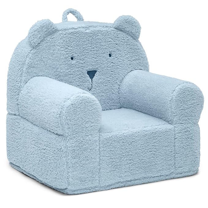 Delta Children babyGap Sherpa Bear Chair - Greenguard Gold Certified, Powder Blue