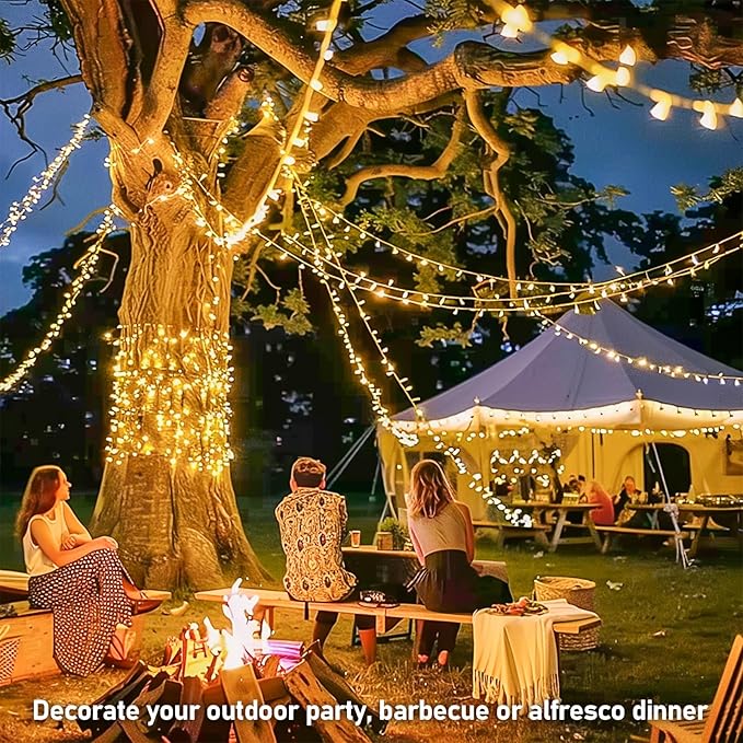 JMEXSUSS 150 LED String Lights Indoor Plug in, Connectable Warm White Christmas Lights for Bedroom, 59ft 8 Modes Twinkle Fairy Light Outdoor for Room Classroom Party Christmas Tree Decor