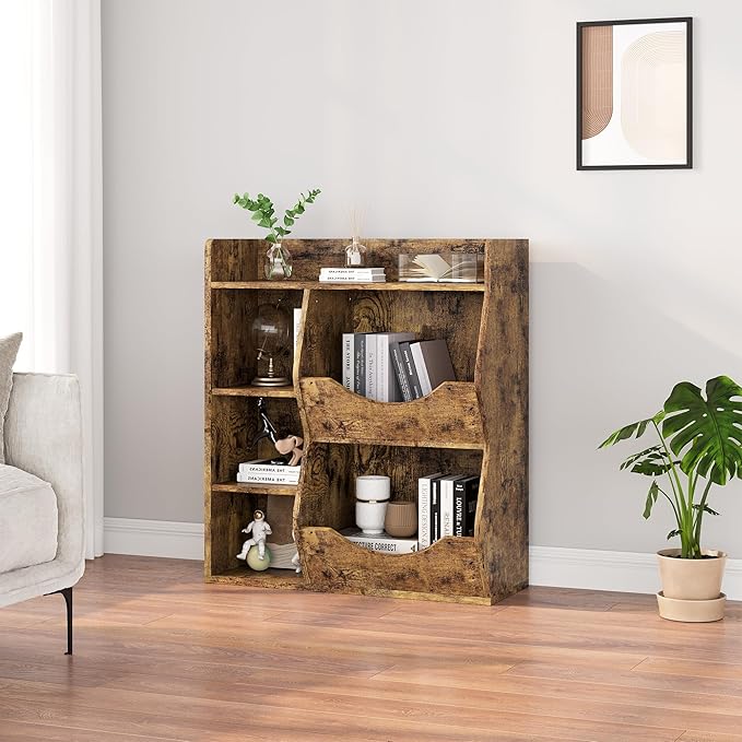 GarveeHome Kids Toy Storage Organizer, Children Bookcase with Storage Cubbies, Toddler Toy Shelf for Playroom, Living Room, Nursery