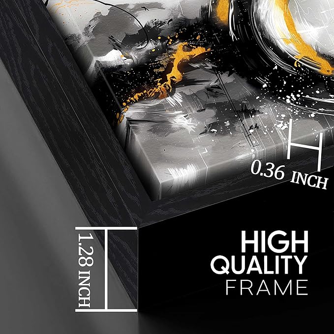 SIXTTART Modern Art Wall Decor for Living Room - Abstract Wall Art Bedroom - Large Wall Paintings With Black Frames Size 29" x 59"