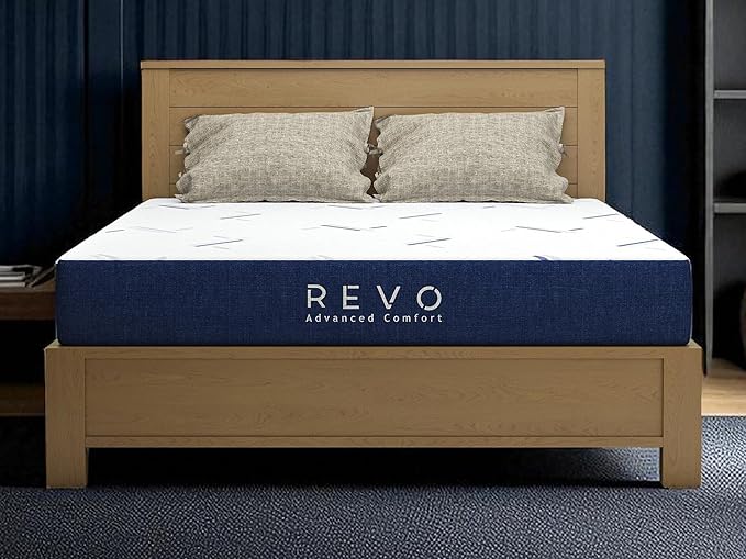 REVO SLEEP Gel Memory Foam Mattress, 8-Inch Full – Cooling Gel Foam Bed with Medium Support and Pressure Relief – Space-Saving Mattress for Guest or Teen Rooms