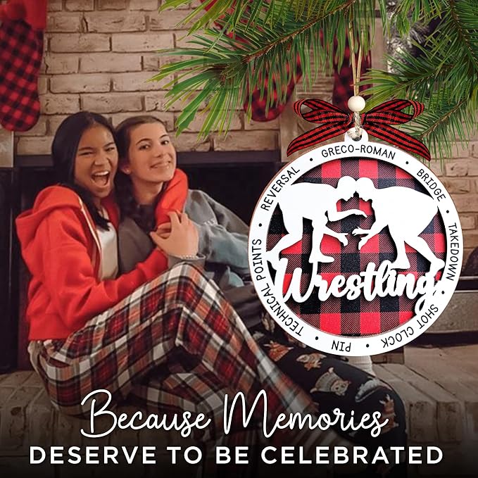 Wrestling Christmas Ornaments 2025, Funny Christmas Ornaments for Wrestlers, 2025 Wrestling Gifts for Men, Boys, Coach, WWE Ornament, Gymnastics Ornament
