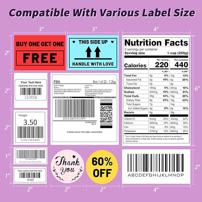 ASprink Bluetooth Shipping Label Printer - 241BT Label Printers for Shipping Packages - 4x6 Shipping Label Printer Wireless Label Makers, Compatible with USPS, Shopify, Amazon, Ebay