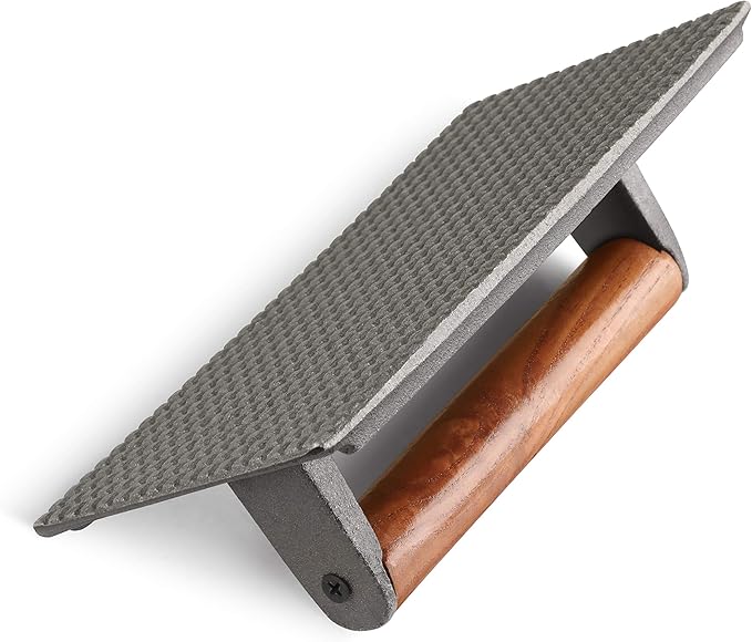 New Star Foodservice 36435 Commercial Grade Iron Steak Weight/Bacon Press, 8.25 by 4.25-Inch