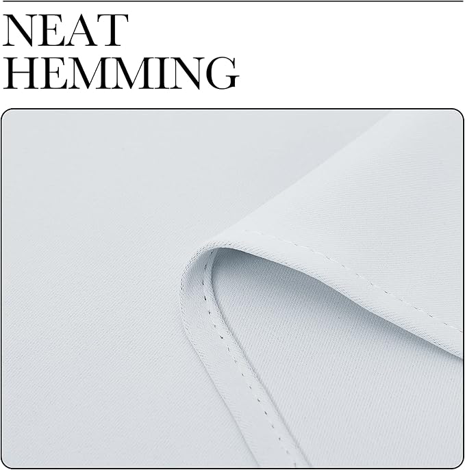 NICETOWN Bedroom Blackout Curtains Panels, 1 Pair, 55 inches by 94 Inch, Greyish White, Triple Weave Energy Saving Thermal Insulated Solid Grommet Blackout Draperies for Patio