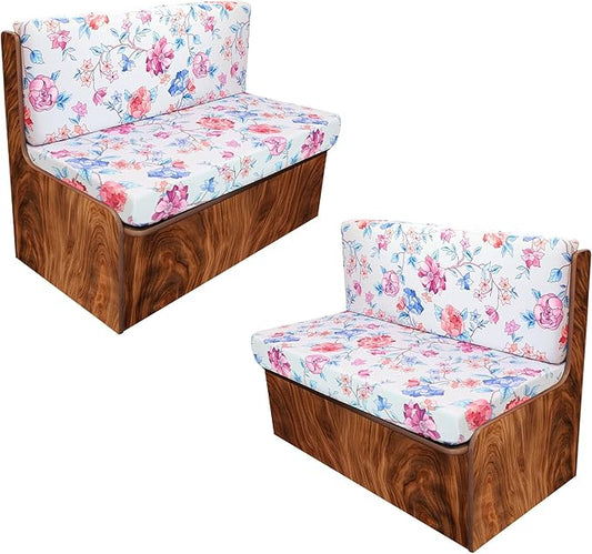 Radiant & Dazzling RV Dinette Cushion Covers - 2 Backrest & 2 Bench Covers, Stretchable Slipcovers for Camper Couch Replacement