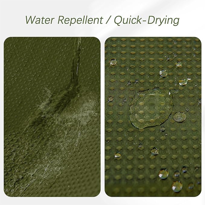 Long Waffle Army Green Shower Curtain, Heavy Duty Fabric Shower Curtain with Waffle Weave Hotel Quality Bathroom Shower Curtains, 72 x 78 Inches