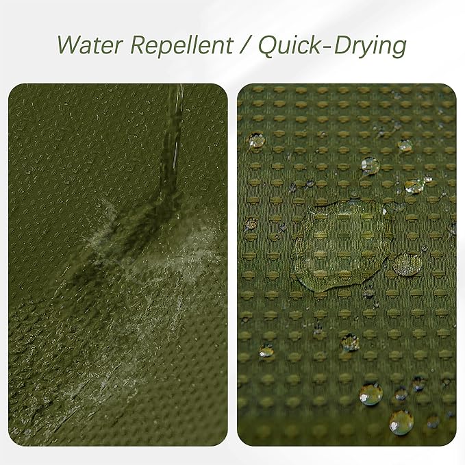 Army Green Shower Curtain 72 x 96 Inches, Extra Long Jungle Shower Curtain with Waffle Weave Fabric Heavy Duty Hotel Quality for Bathroom