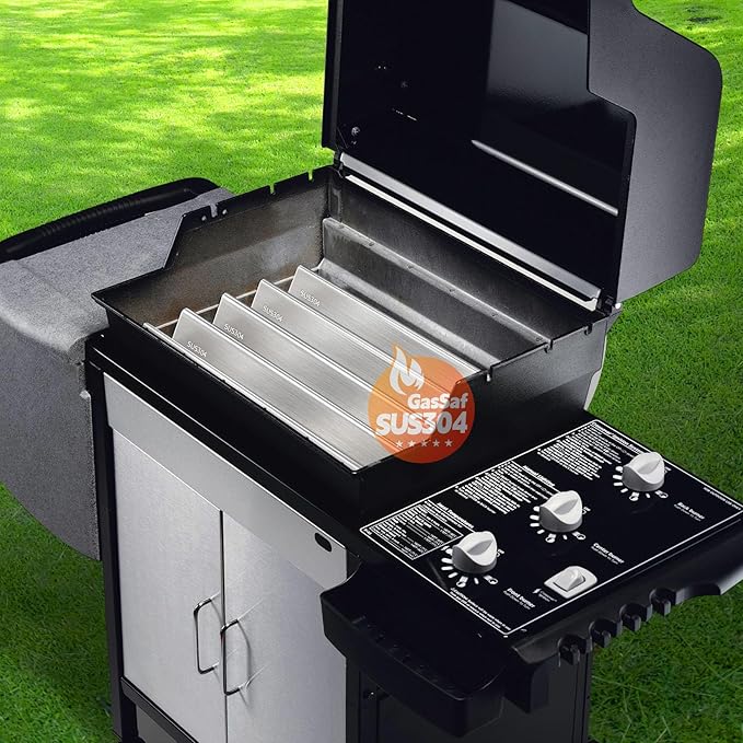 GasSaf 22.5 Flavorizer Bars for Weber Spirit 300 310 320 Side Panel, 304 Stainless Steel 7536 Grill Flavorizer Bars for Genesis Silver B/C, Genesis Gold B/C, Grill Part Bars for Spirit 700, Weber 900