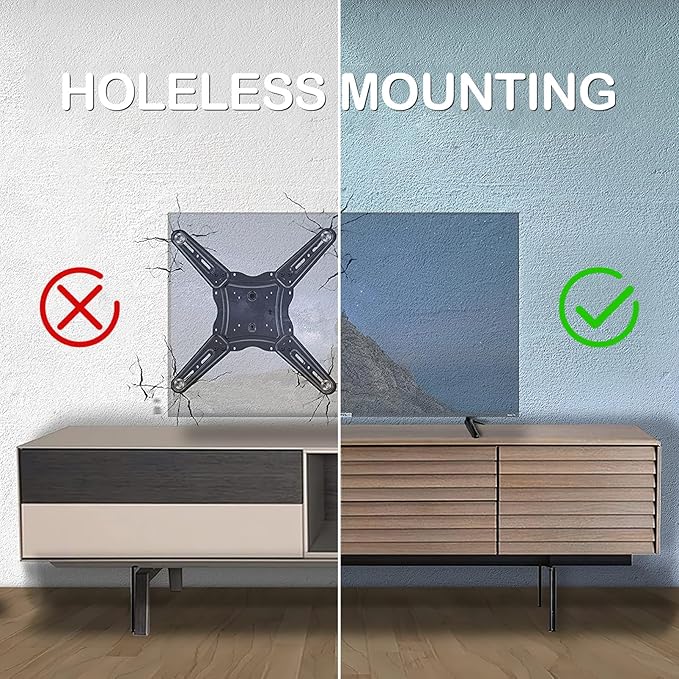 iplusmile Tv Mount Stand Mounting Brackets No Drilling Required Space-Saving Easy Install Tv Desk Stand for Bedroom