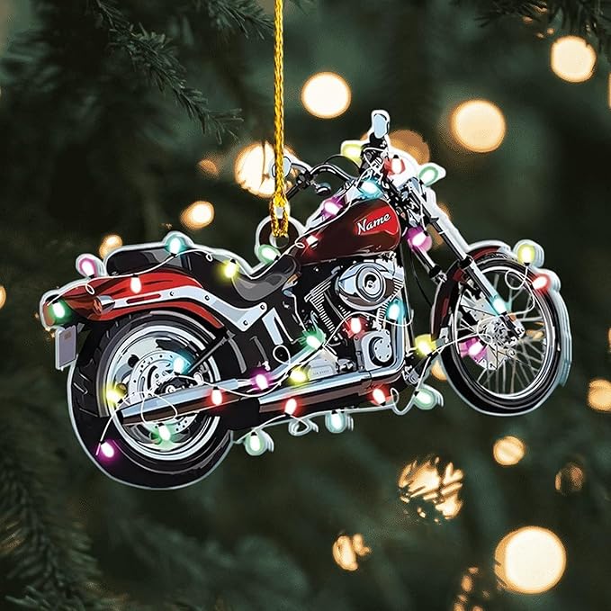 Personalized Motorcycle Ornament 2025, Custom Dirt Bike Ornaments for Christmas Tree, Motocross Christmas Ornaments, Motocross Gifts for Men, Dirt Bike Lovers Gift, Personalized Xmas Tree Decoration 4