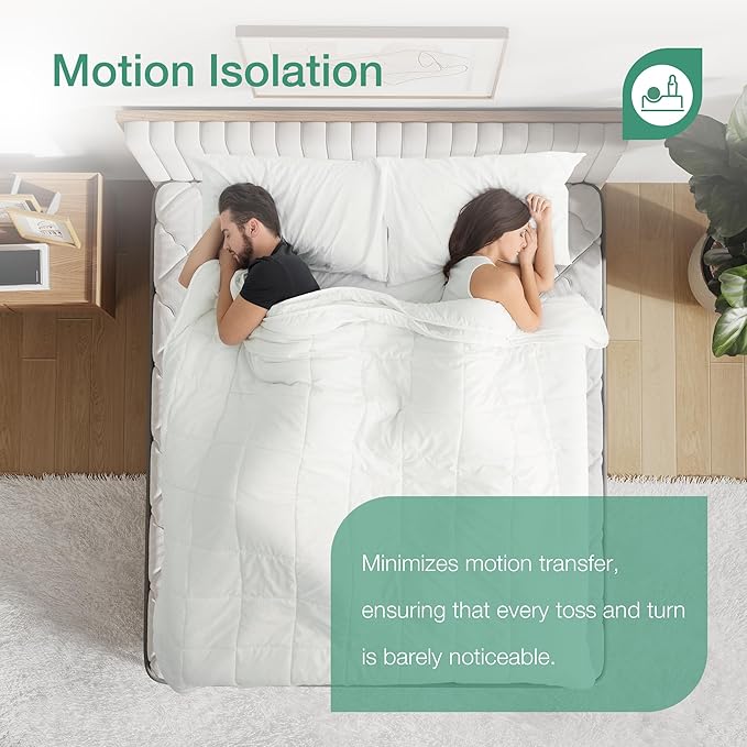 Novilla Twin Mattress, 10 inch Hybrid Mattress Twin Size for Back Pain Relief & Support, Mattresses in a Box with Comfortable Foam & Individually Pocket Spring, Certipur-Us Certified