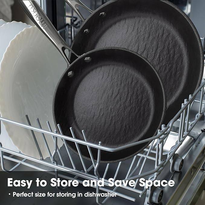 imarku Non Stick Frying Pans - 8 inch Frying Pan Nonstick Small Skillet, Egg Pan Omelette with Cool Stainless Steel Handle, Dishwasher Safe for Cooking, Best Gifts