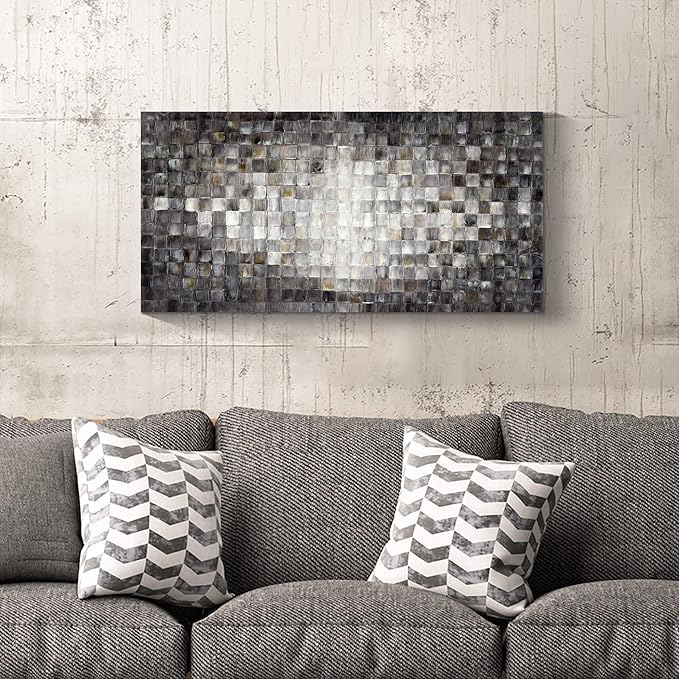 Inpraradiso Large Bedroom Abstract Wall Art: Living Room Modern Picture Square Painting Hand Painted Textured Artwork Kitchen Horizontal Contemporary Canvas Print for Home Office Decor