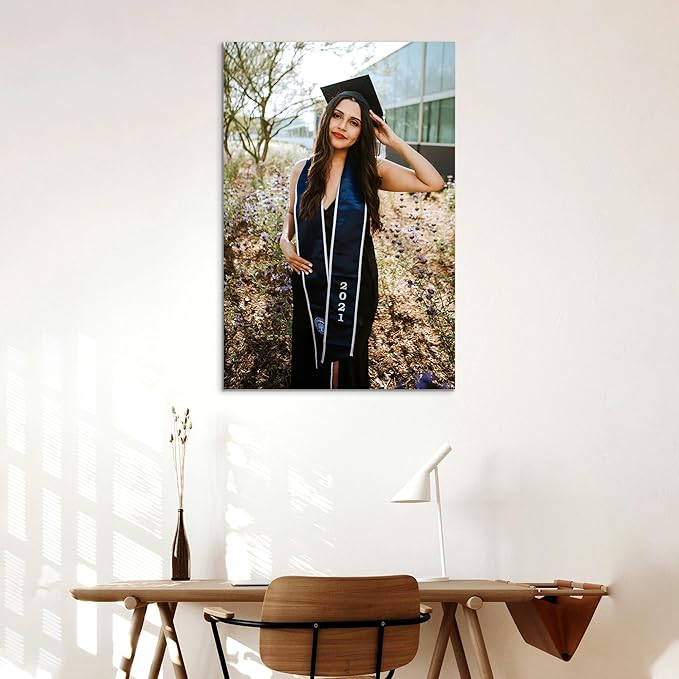 Custom Graduation Canvas Prints with Your Photos,Graduation Decorations, Personalized Graduation Canvas Wall Art Gifts Idea for Daughter, Son, Sibling or Friend (16" X 24")