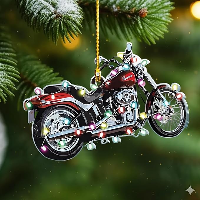 Personalized Motorcycle Ornament 2025, Custom Dirt Bike Ornaments for Christmas Tree, Motocross Christmas Ornaments, Motocross Gifts for Men, Dirt Bike Lovers Gift, Personalized Xmas Tree Decoration 4