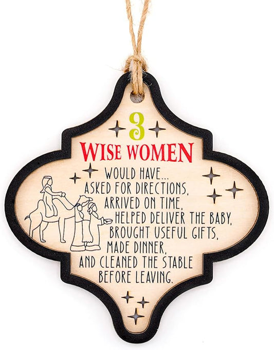 Nativity Ornaments for Tree, Christian Christmas Ornaments, Easter Basket Stuffers, Wooden Craft Ornament for Decorations, Windows, Classroom Gifts Wise Women, Christian Ornament (1, Diamond)
