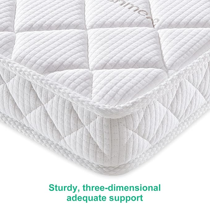 Premium Dual Sided Crib & Toddler Mattress,100% Knitted Fabric, Premium Fleece Surface-Hypoallergenic, 5" Thick Firm Soft Crib Mattress, Non-Toxic - Fits Standard Cribs & Toddler Beds