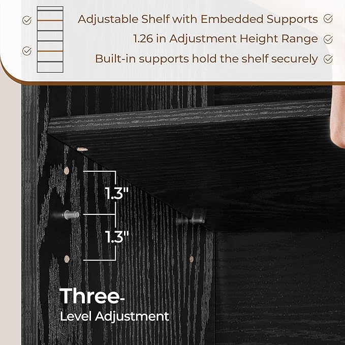 Yaheetech 7-Tier Open Bookcase and Bookshelf, Modern Simple Floor Standing Display Storage Shelves with Top Open Compartment for Home Office, Living Room, Bed Room - Black