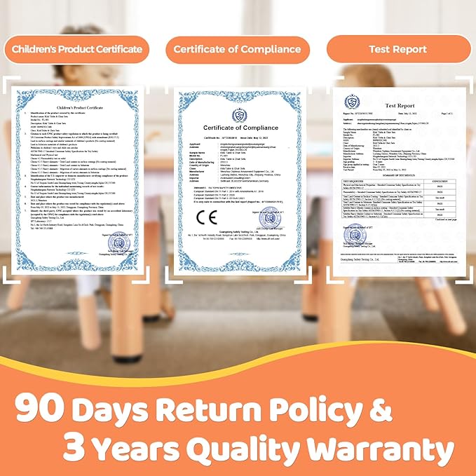 FUNLIO Adjustable Kids Chair (2pcs), 3 Level Height Adjustable Toddler Chair for Ages 3-8, Sturdy Child Chair with Maximum Bearing 220lbs, for Classrooms/Daycares/Homes, CPC & CE Approved - Natural