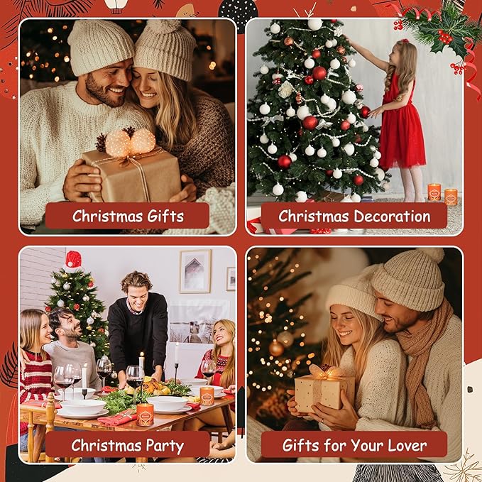 Fall Scented Candle – Hello Fall Soy Candle 9oz, 50 Hour Burn, Non-Toxic Autumn Decor, Holiday Gift for Women & Men