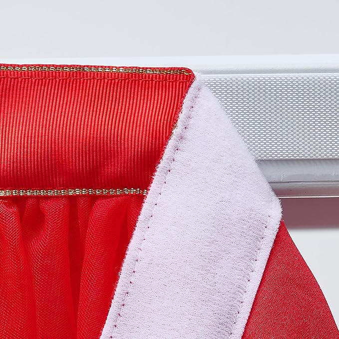 Suppromo 9ft Red Tulle Table Skirts for Rectangle or Round Tables Tutu Table Skirt Cloth for Graduation Baby Shower Birthday Party Wedding Christmas Decorations(Red, L9(ft)*H 30in)