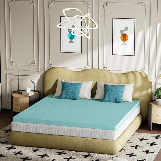 FDW 5 inch King Mattress Gel Memory Foam Mattress for Cool Sleep,Medium Firm with 3 Inch Gel Memory Foam Topper Set/,Pressure Relief,CertiPUR-US Certified (King)