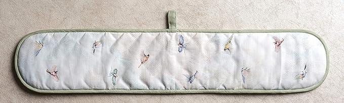 Maison d' Hermine Double Oven Mitts 100% Cotton 7"x35" Double Oven Mitt Heat Resistant BBQ Cooking Gloves with Loop, Baking, Grilling, Home, Kitchen, Handling Hot Pans Spring Summer (Flying Birds)