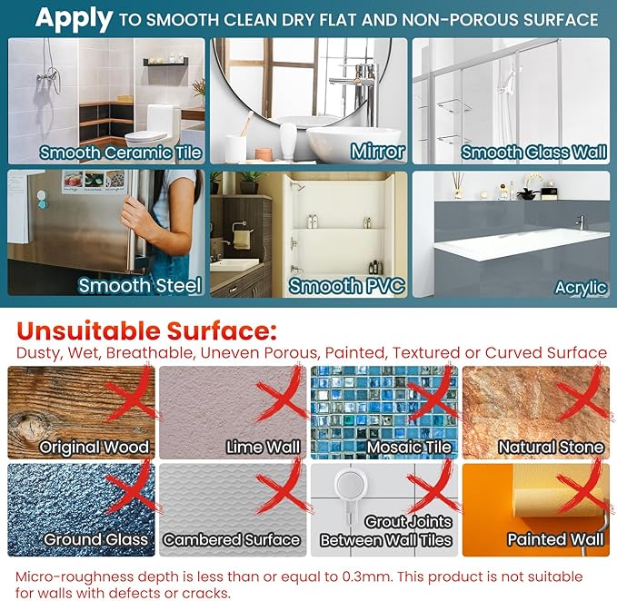 TAILI Shower Caddy Suction Cup 2 Pack, Heavy Duty Bathroom Basket, Bath Shelves for Inside, Stainless Steel Shower Holder Organizer for Bathroom Storage & Home Decor, No Drilling,Black