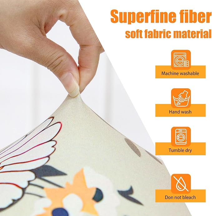 Rv Dinette Cushion Covers,Printing Stretchable Camper Cushion Cover,RV Cushion Slipcover,Rv Couch Cover Replacement for RV Camper Car Bench,2 Backrest Covers and 2 Bench Covers (Blossoming Flowers)