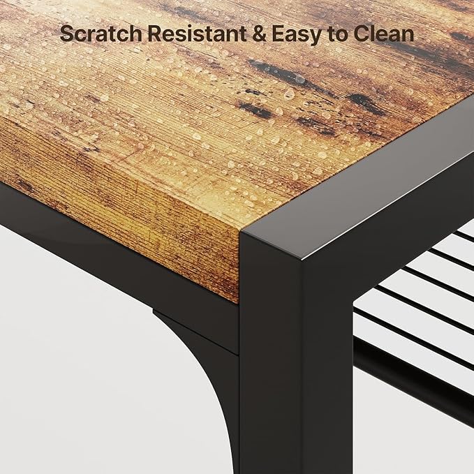 Gizoon Dining Table Set for 6 with Chairs, 7-Piece Kitchen Table Set for Small Space, Apartment, Kitchen, Dining Room, Space-Saving