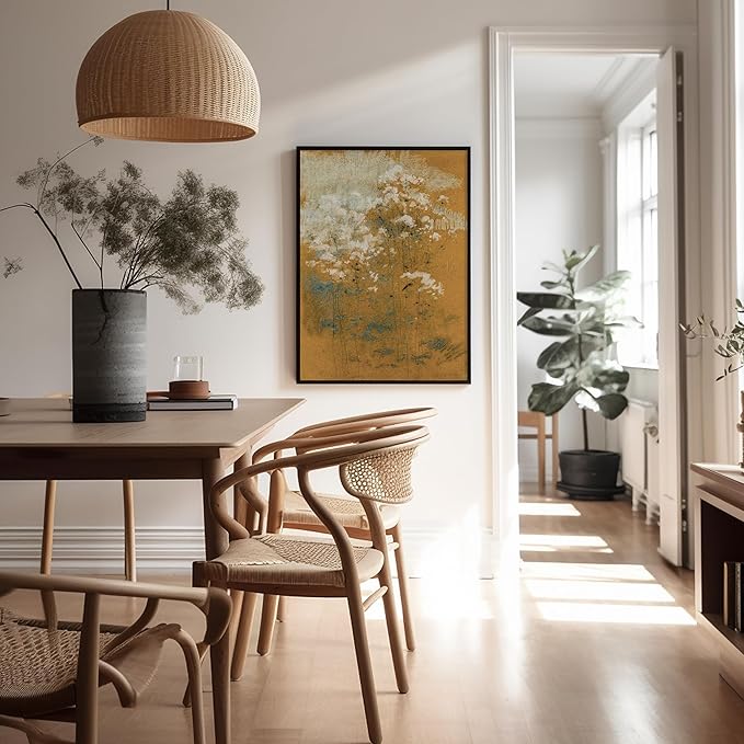 Poster Master Vintage Wild Flowers Poster - Retro Tonal Botanical Painting Print - Abstract Art - Floral Art - Farmhouse Art - Aesthetic Flower Shop or Living Room Wall Decor - 11x14 UNFRAMED Wall Art