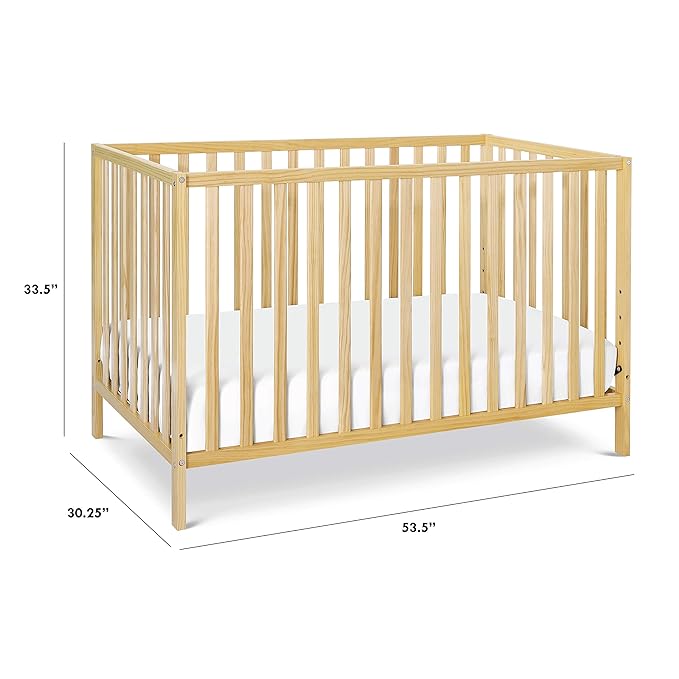 daVinci Union 4-in-1 Convertible Crib - GREENGUARD Gold Certified - Convertible Baby Crib to Toddler Bed, Daybed, Full-Size Bed - Wooden Baby Bed w/Four Adjustable Heights - Natural