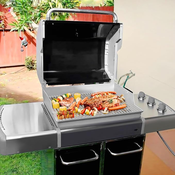 GasSaf 7539 for Weber Genesis Flavorizer Bars 24.5", SUS304 Bars for Genesis 300 Grill Parts, E-310 E-320 S-310 S-320, EP/CEP 310 & 320 Gas Grills(Side-Knob 2007-2010), Heat Plates for Weber 7540