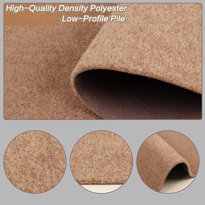 3' x 82' Runner Rugs with Rubber Backing, Indoor Outdoor Utility Carpet Runner Rugs, Sand, Can Be Used as Aisle for The RV and Boat, Laundry Room and Balcony