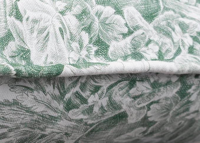 Maison d' Hermine Decorative Pillow Covers 12x20 Inch Rectangle 100% Cotton Throw Pillow Covers with Invisible Zipper for Couch, Chair, Sofas, Bedroom, Home (The Miller - Antique Green (White))