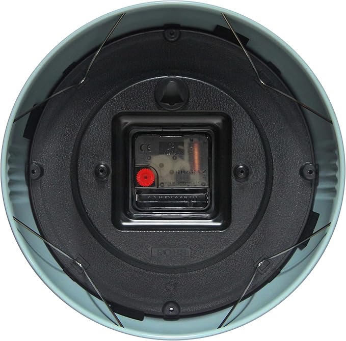 Infinity Instruments Retro 9.5 Inch Round Indoor Wall Clock, Baby Blue