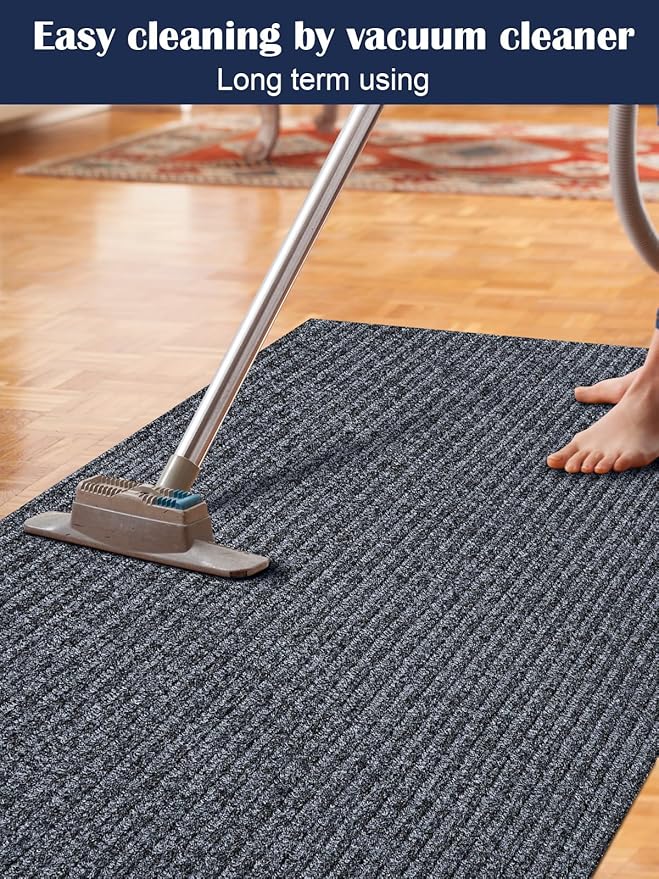 Runner Rugs 3 x 10 ft with Rubber Backing, Non Slip Indoor Outdoor Rug Carpet Runner for Hallway Waterproof Custom Size Floor Mat Area Rugs for Entryway Balcony Patio Kitchen Garage Stair Laundry