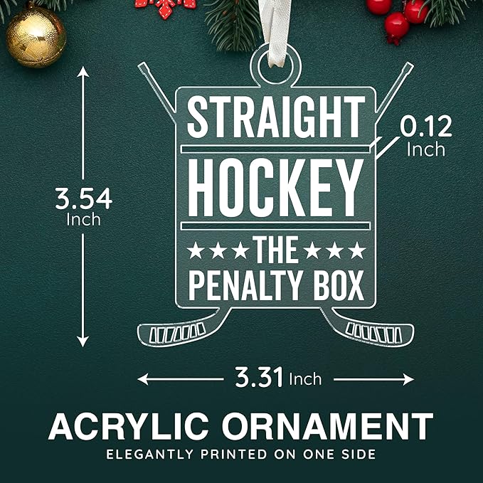 Hockey Ornament - Ideal Ice Hockey Ornament for Christmas Tree Decoration, Unique Ornaments for Kids, Ideal Gifts for Hockey Enthusiasts, Special Ornaments Gift for Christmas 2025