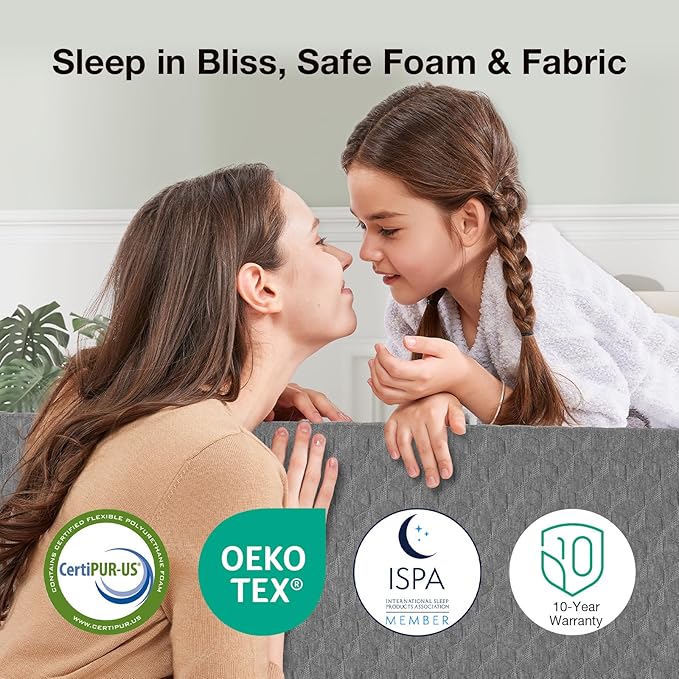 Novilla Twin XL Mattress 5 Inch, XL Twin Memory Foam Mattress in a Box with Airflow Wave-Cut & Pressure-Relieving Foam for Cool Touch & Contour Support Mattresses Twin XL Size