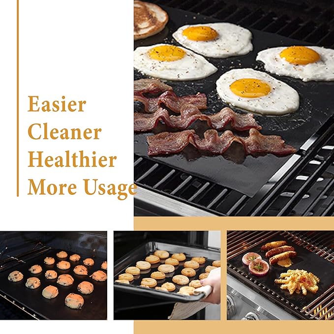 Oven Liners for Bottom, Large Thick Heavy Duty 100% Non-stick Reusable Teflon Mat, Baking Mat for Electric, Gas, Toaster Ovens, Grills, Kitchen Friendly Cooking Accessory (16.25x23)