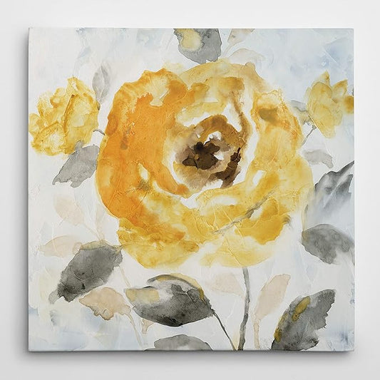 Wexford Home Honey Rose II-Canvas Prints Wrapped Gallery Wall Art | Stretched and Framed Ready to Hang 32X32