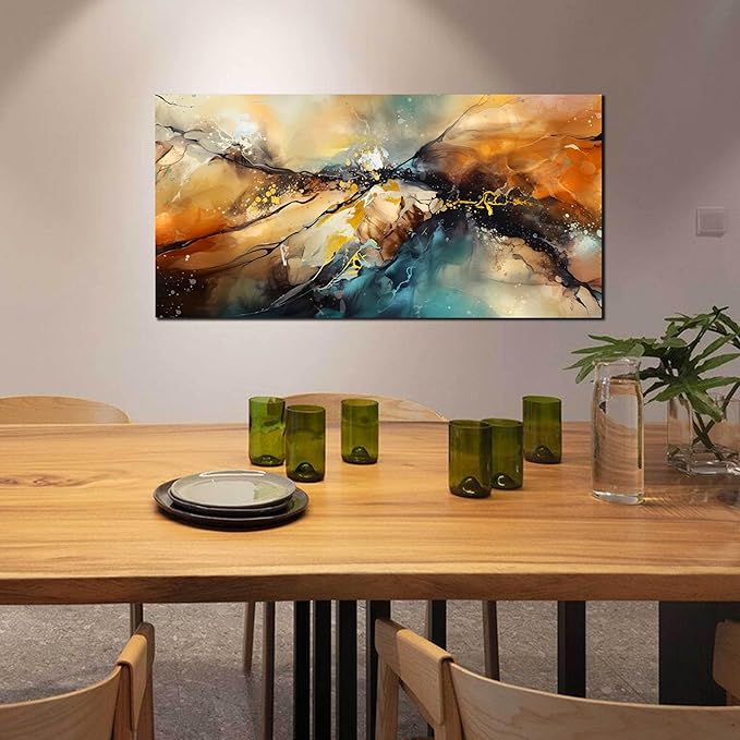 Abstract Paintings Canvas Wall Art for Bedroom - Modern Living Room Wall Decor Ready to Hang Size 24" x 48"