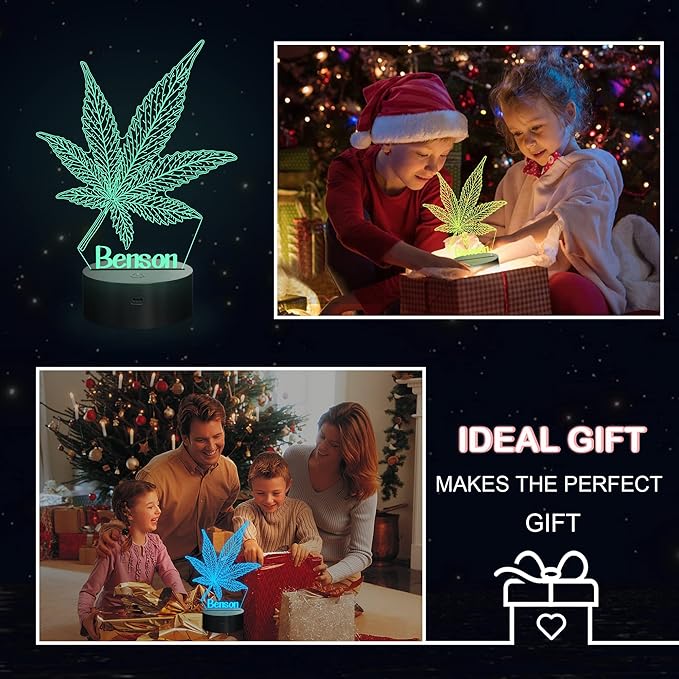 Personalized 3D Leaf LED Light 16 Color Changing Table Light Night Light with Remote Control 16 Colors Changing Table Desk Bedroom Decor Optical Home Room Store Decoration