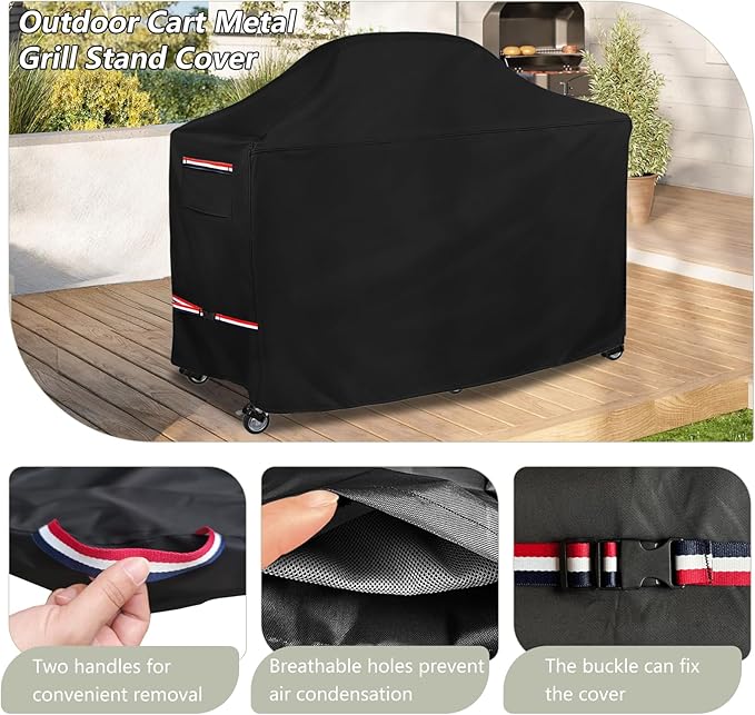 64 Inch Large Green Egg Big Grill Table Cover, Kamado Ceramic BBQ Grill Cover, Waterproof Heavy Duty Outdoor Grill Cover, BBQ Cover, Grill Cart Cover