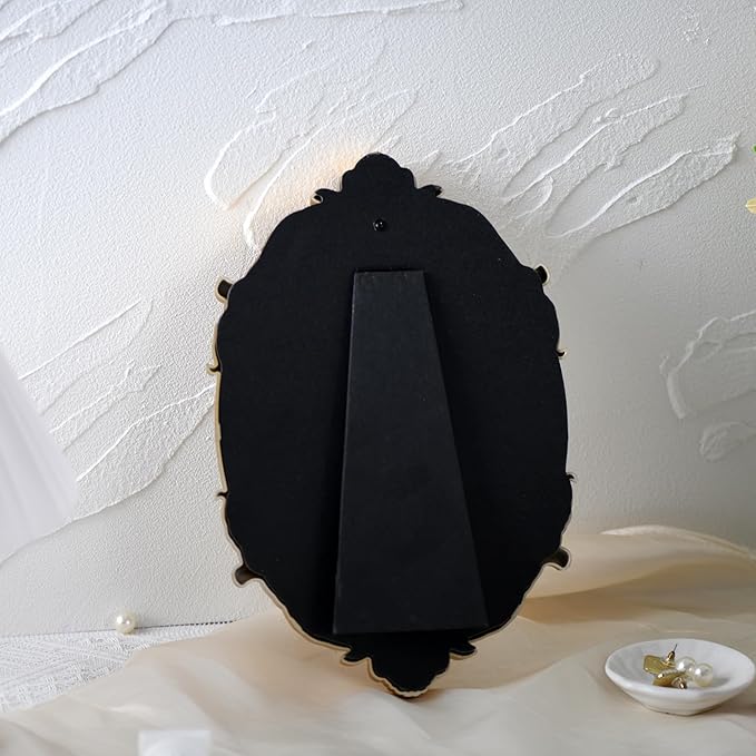 Vintage Vanity Makeup Mirror,Decorative Baroque Table Standing Mirror (Gold)