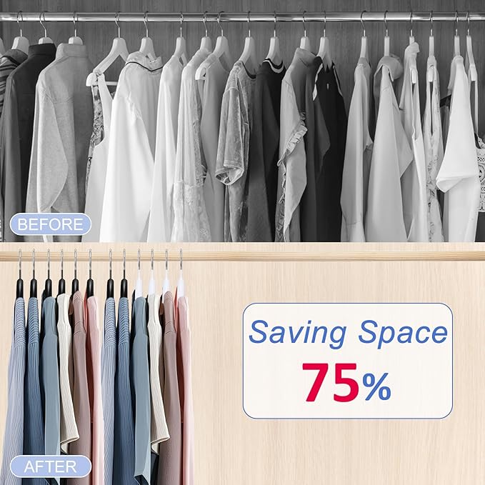 Clothes Hangers 12 Pack, Sweater Hangers No Shoulder Bump Metal Non Slip Heavy Duty Coat Hangers for Closet Organizers and Storage Space Saving Shirt Hanger for Suits Dresses Jackets Bra Shirt Multi