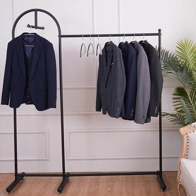 16.5 Inch Silver No Shoulder Bumps No Mark Non-Slip Rubber Coated Contour Metal No Bumps Hanger, Sweater Hanger, T-Shirt Hanger Suit Hanger with Pants Bar Pack of 10 (Silver, 10)